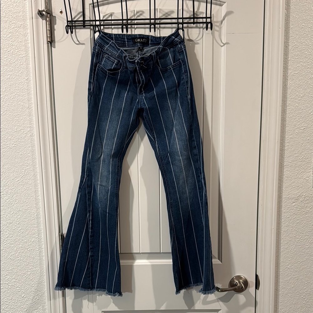 Girls Blue Flared Jeans